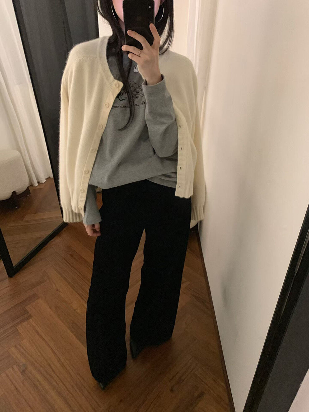 Kelly Designs Brushed Cotton Long-Sleeve Tee – Mickey Mouse Print (Instock)