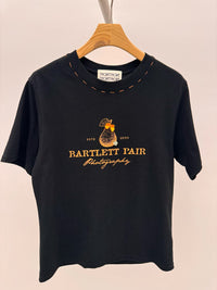 Korean APM Collection Hand Made Pear Black Tshirt (Instock)