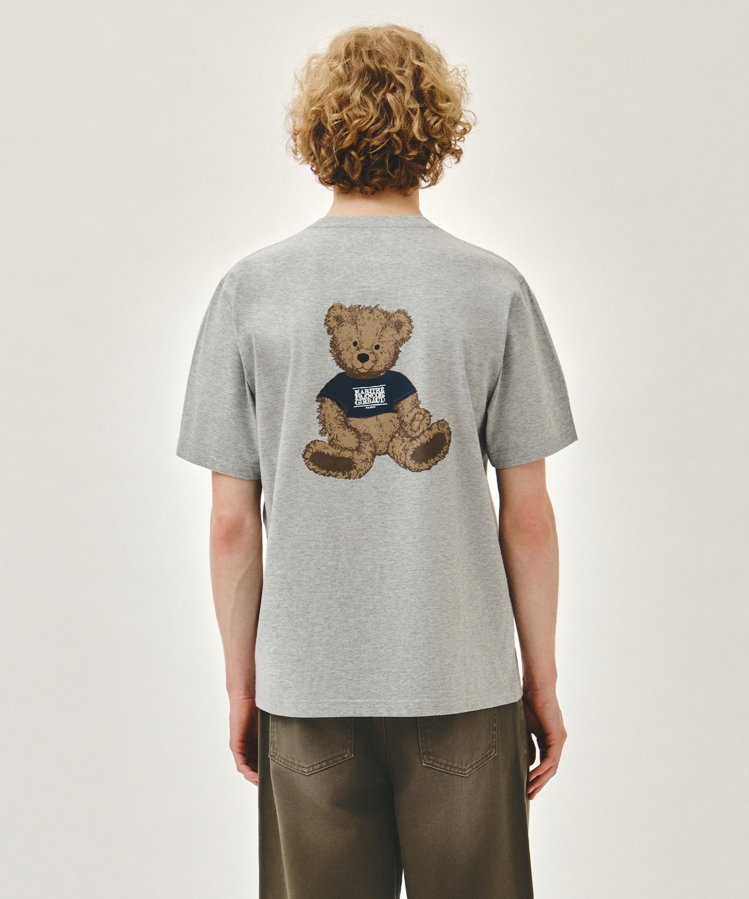 Marithe DOODLE BEAR TEE heather grey (Instock)