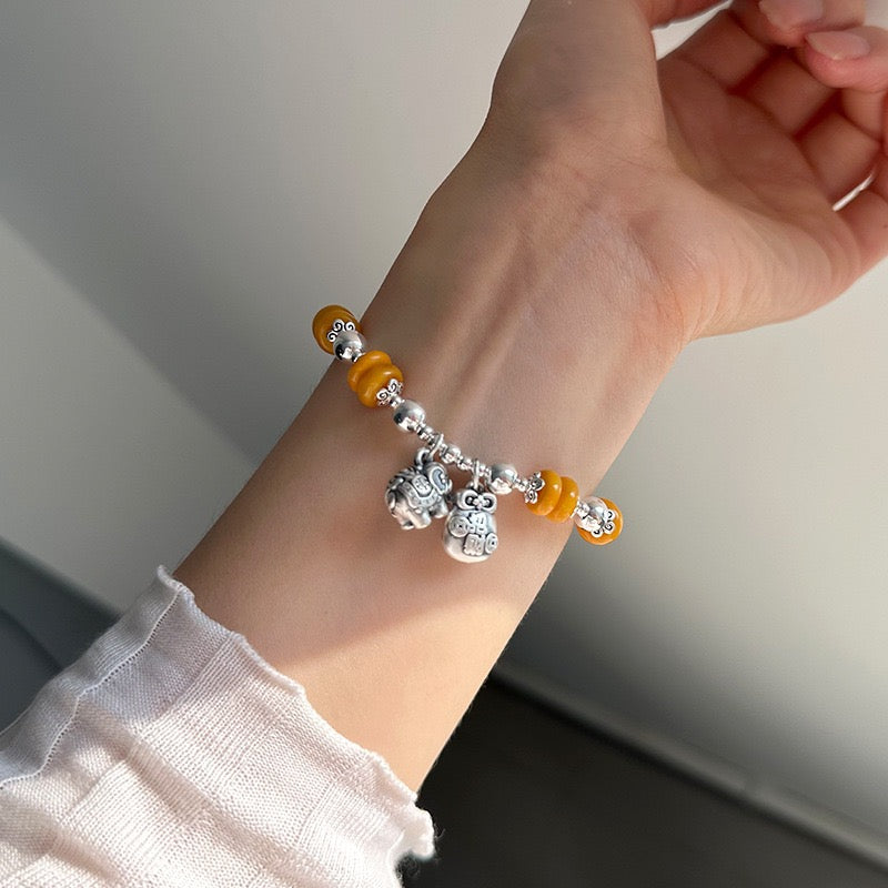 Kelly Designs Beeswax Silver Bracelet (Instock)