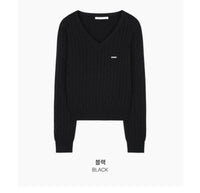 Korean Collection Hayden Cable Knit V-Neck Sweater (Instock)