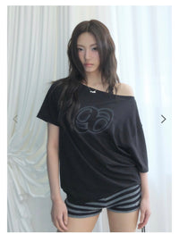 ASON Kiki Boxy Shirring Tee – Black
(Instock)