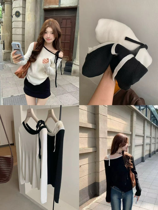 Kelly Designs Two Colors Off Shoulder Top (Instock)