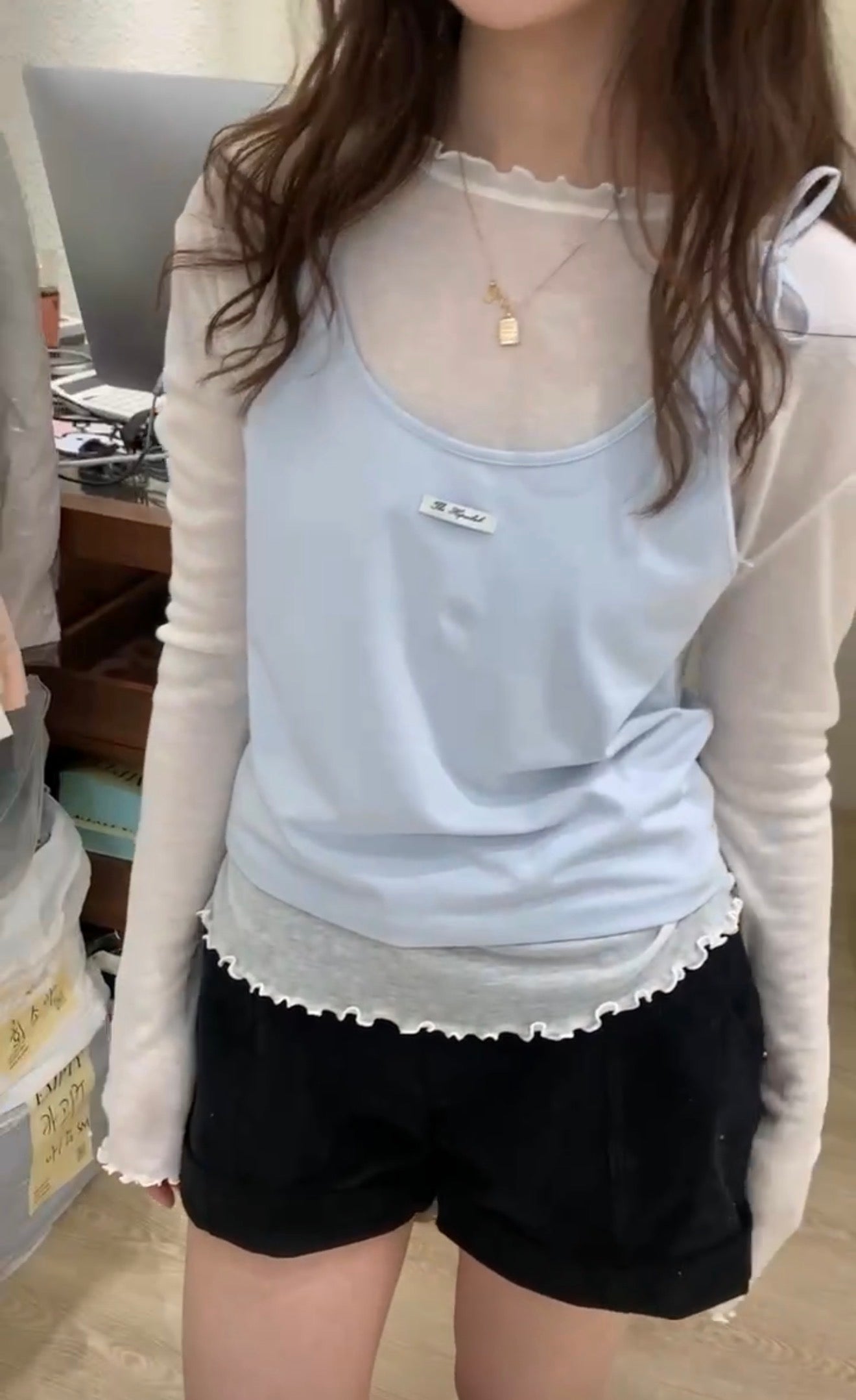 Korean APM Collection 2 Pcs Shirt - 2 colors (Instock)