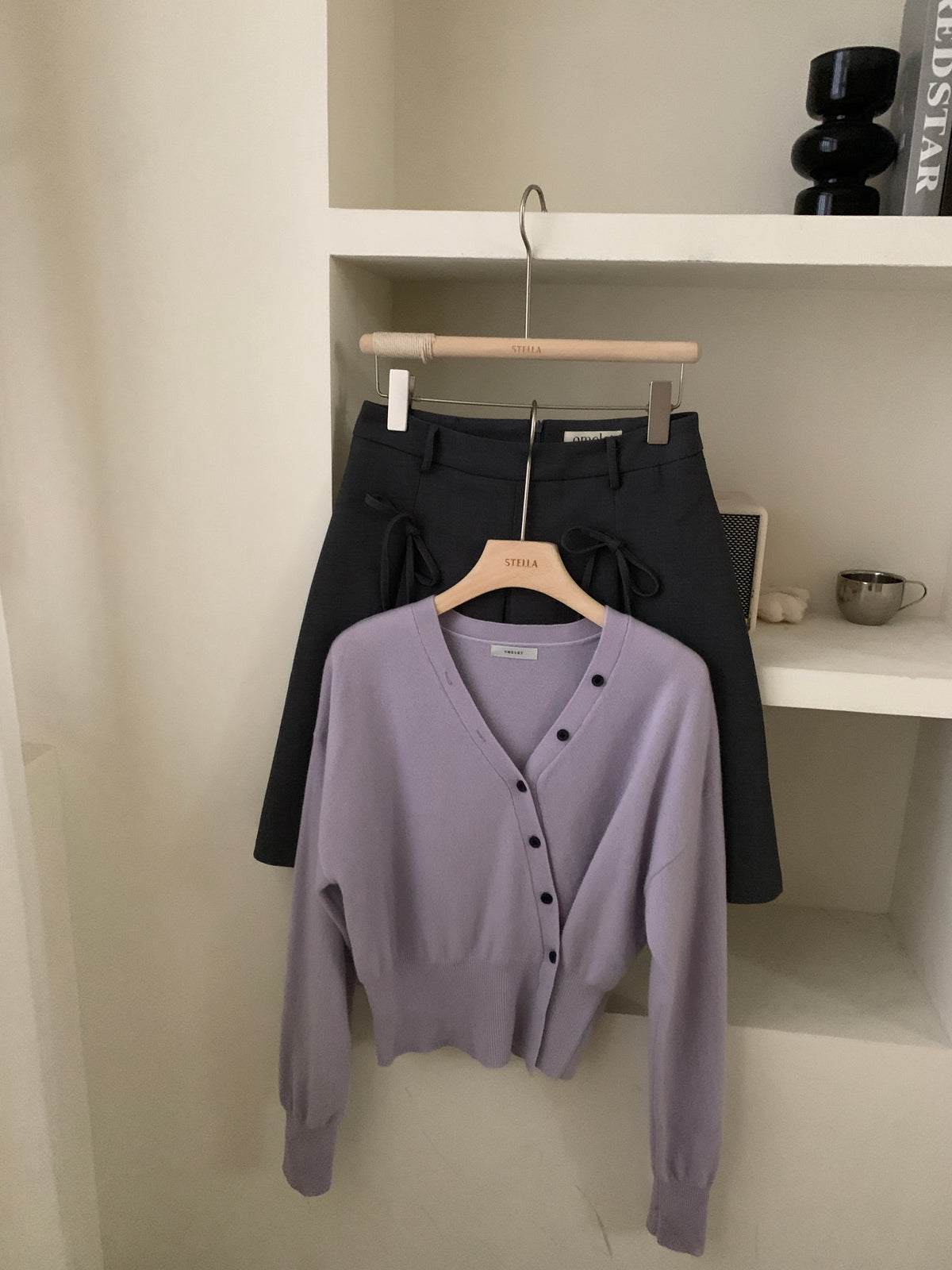 Kelly Designs Purple Wool V Neck Top (Instock)