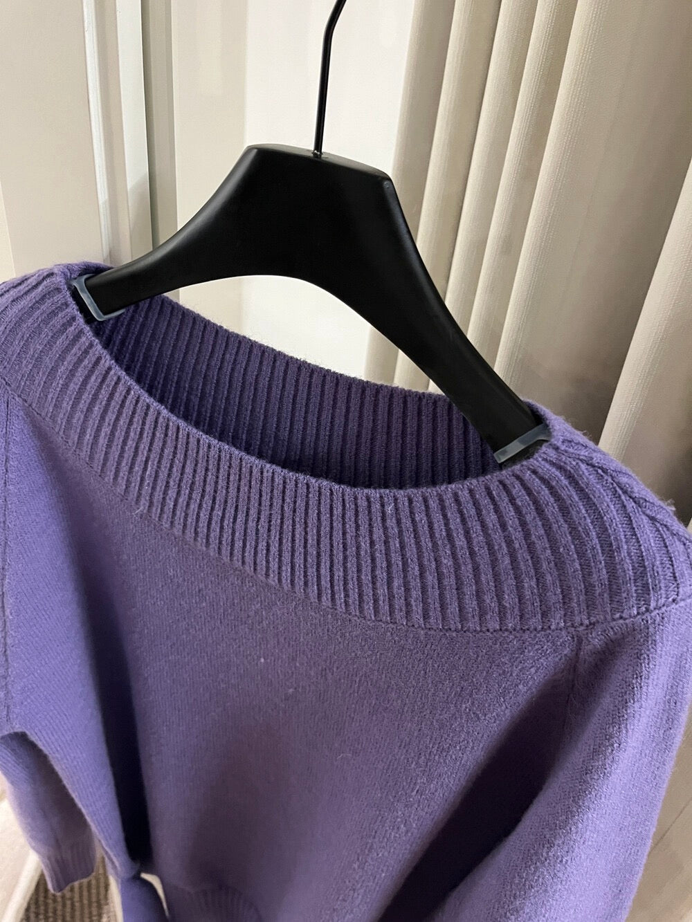 Kelly Designs Purple Wool Off Shoulder Top (Instock)