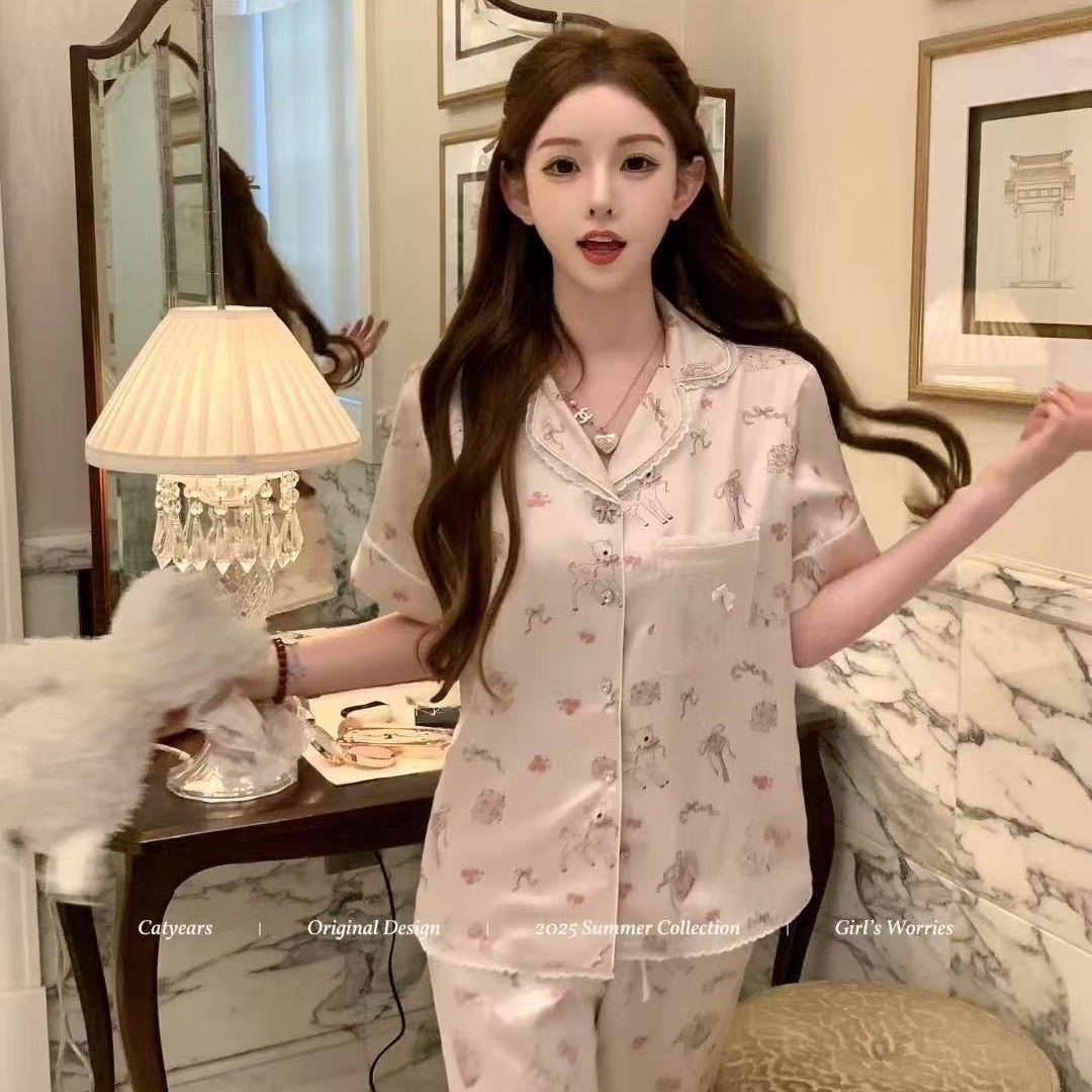 Kelly Designs Little Lamps Pajama Set  – Short/Long Sleeve & Long/Short Pants 4pcs Set (Instock)