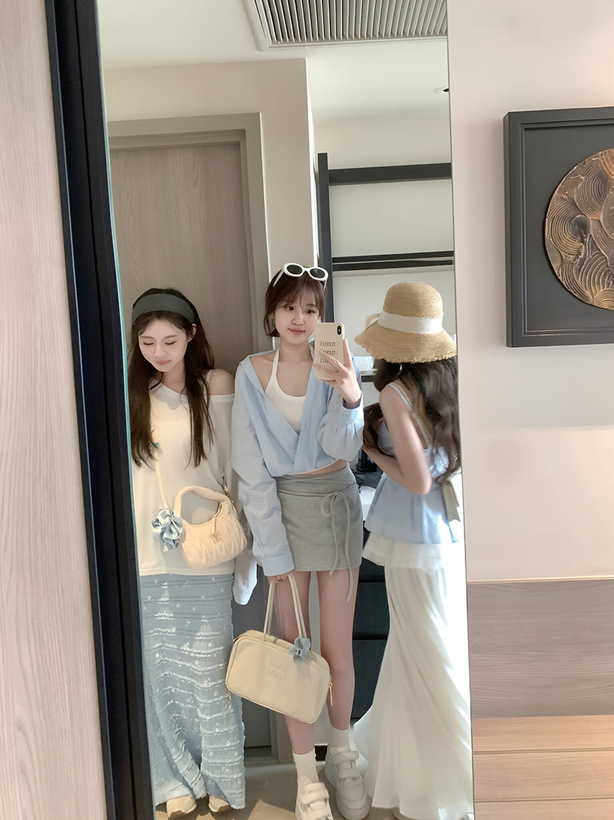 Kelly Designs 2-Piece Casual Set – Fake 2Pcs Shirt, & Mini Skirt (Instock)