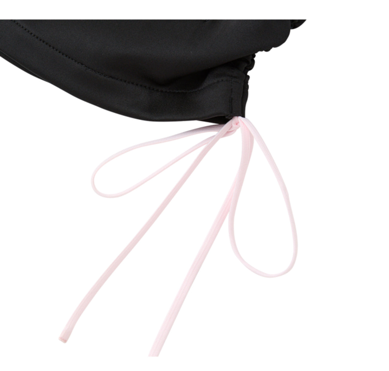 Korean Nerdy Collection 2pcs RIBBON TRACK SHORTS BLACK SET (Instock)