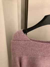 Kelly Designs 95.8% Wool Asymmetric Off-Shoulder Knit Sweater (Instock)