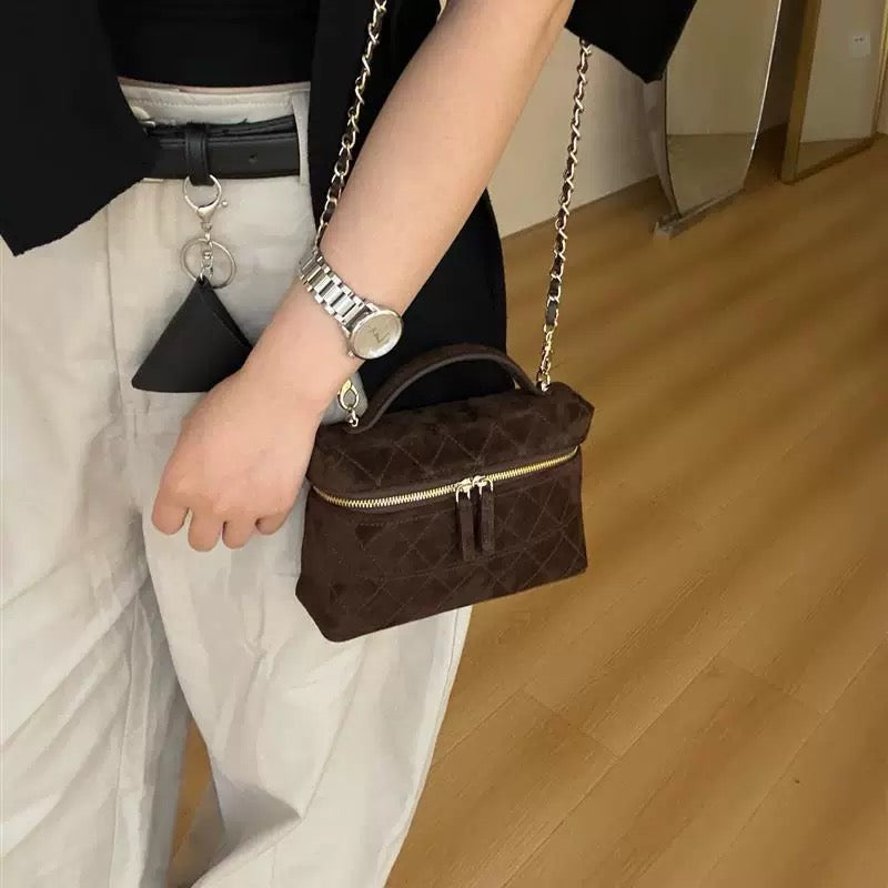 Kelly Designs Leather Shearling Handle Bag-Two Colors (Instock)