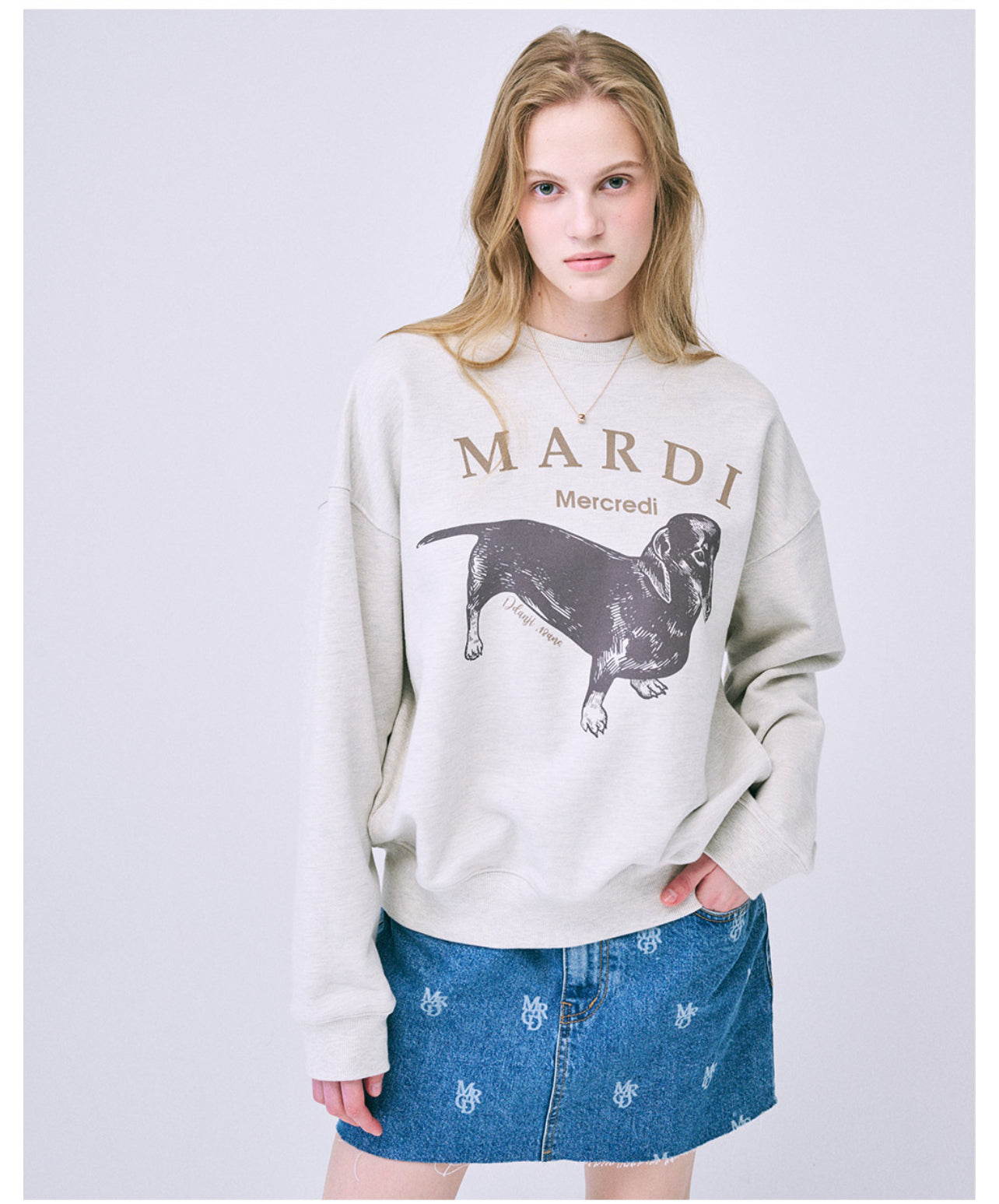 Mardi Mercredi SWEATSHIRT DDANJI_OATMEAL BEIGE (Instock)