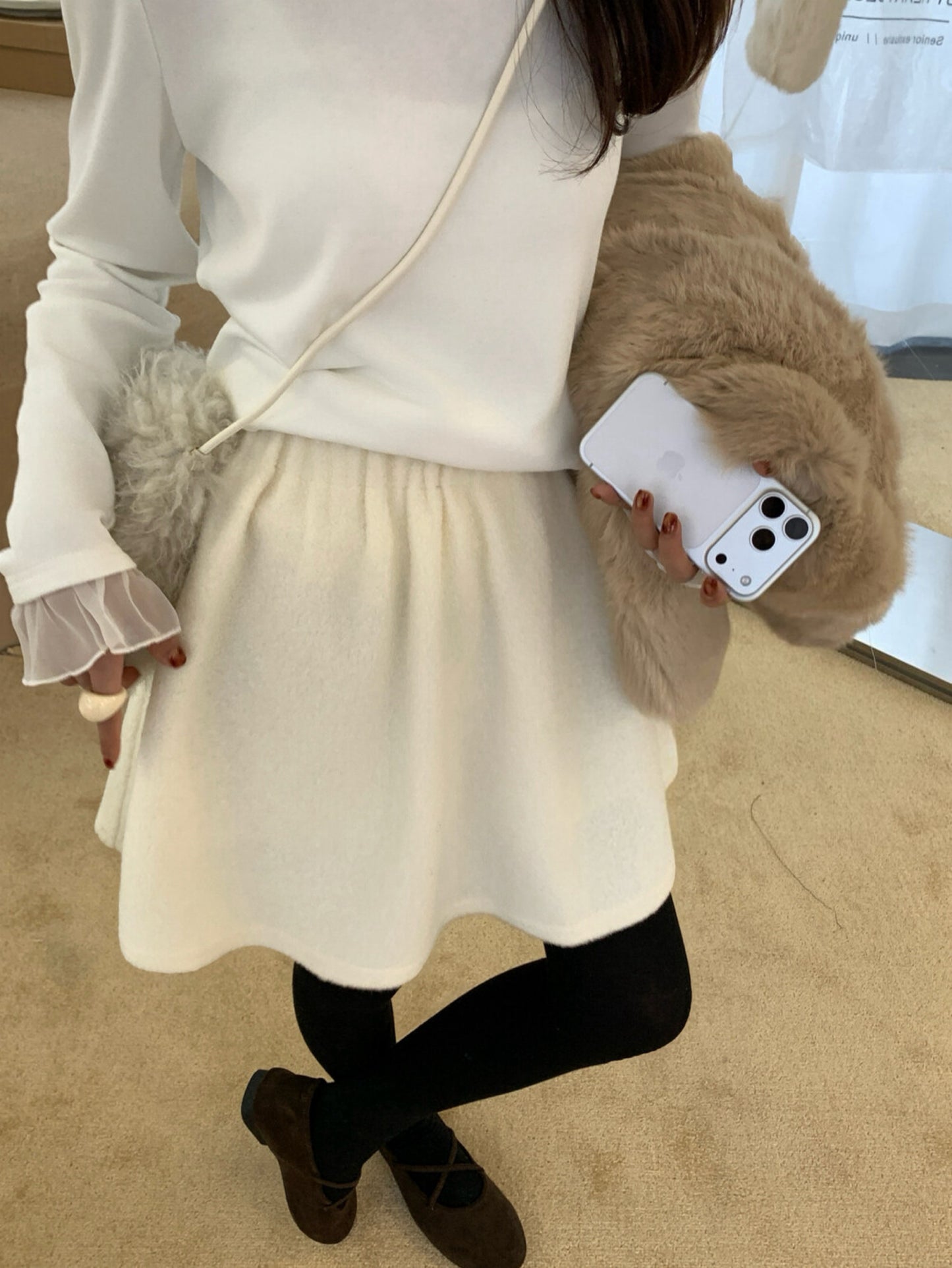 Kelly Designs Thick Wool A-Line Skirt (Instock)