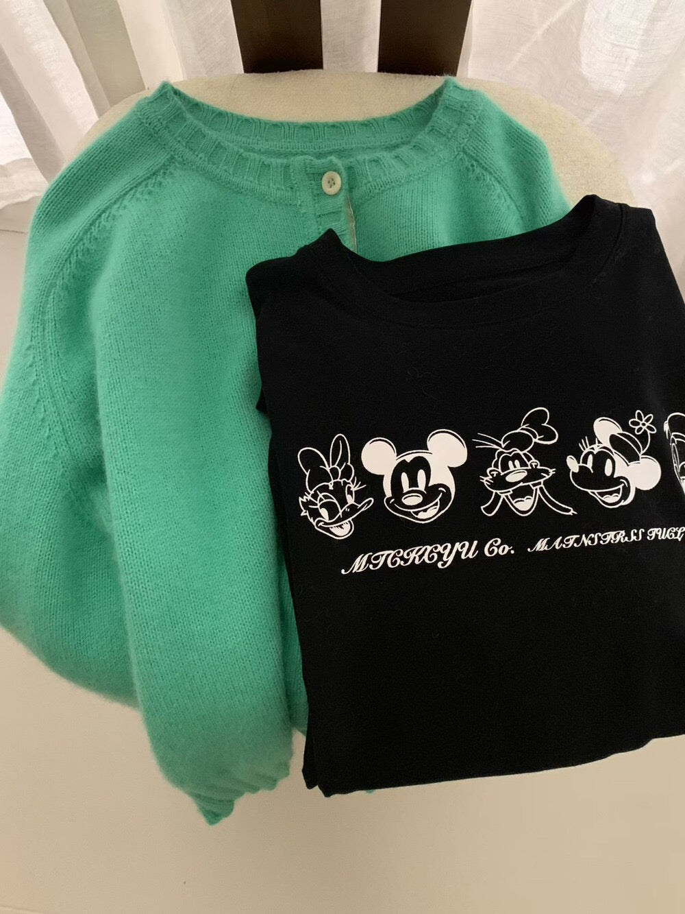 Kelly Designs Brushed Cotton Long-Sleeve Tee – Mickey Mouse Print (Instock)