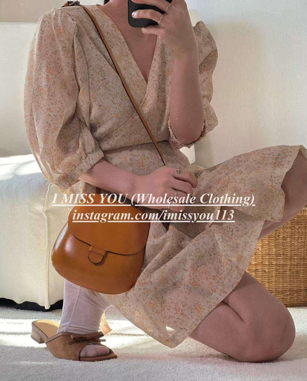 Korean APM Collection I Miss You Yellow Mid Dress (Instock)