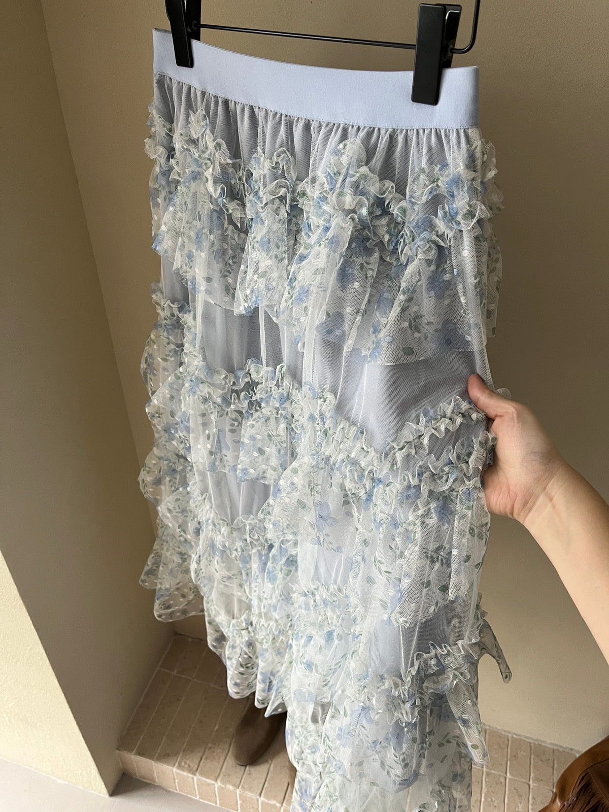 Kelly Designs Romantic Layered Tulle Maxi Skirt – Blue (Instock)