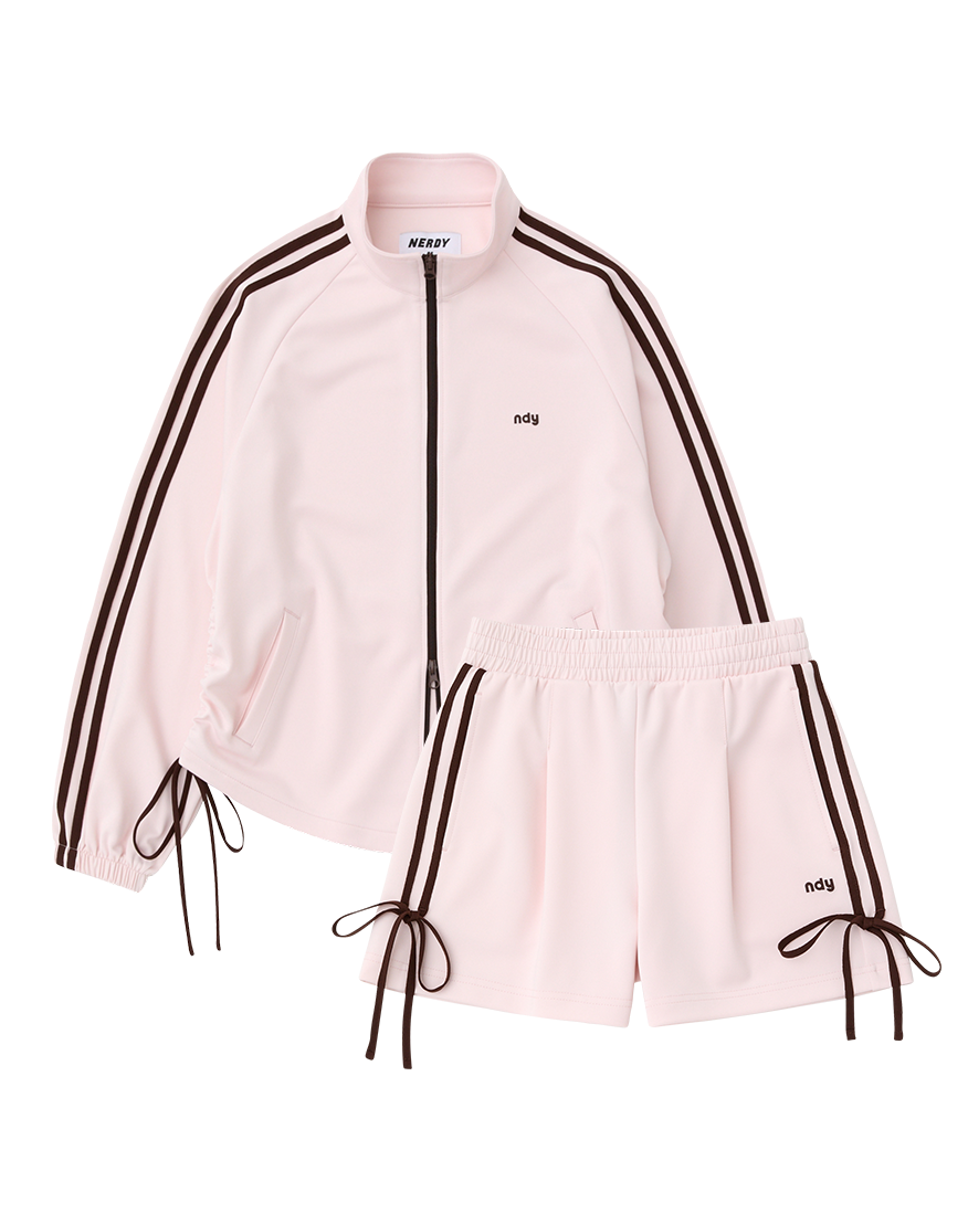 Korean Nerdy Collection 2pcs RIBBON TRACK SHORTS PINK SET (SoldOut)