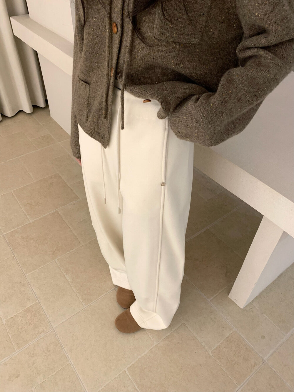 Kelly Designs Fleece-Lined Wool Blend Relaxed Blade-Cut Pants | Upgraded Baby Fleece (Instock)