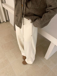 Kelly Designs Fleece-Lined Wool Blend Relaxed Blade-Cut Pants | Upgraded Baby Fleece (Instock)
