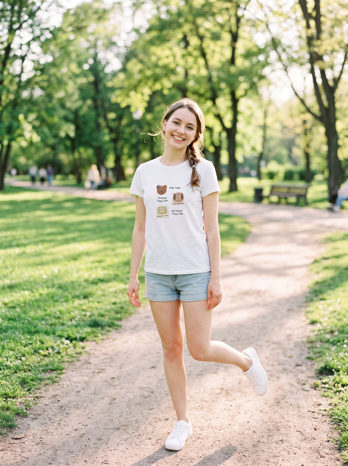 Kelly Designs Puppy White Tshirt（Instock)