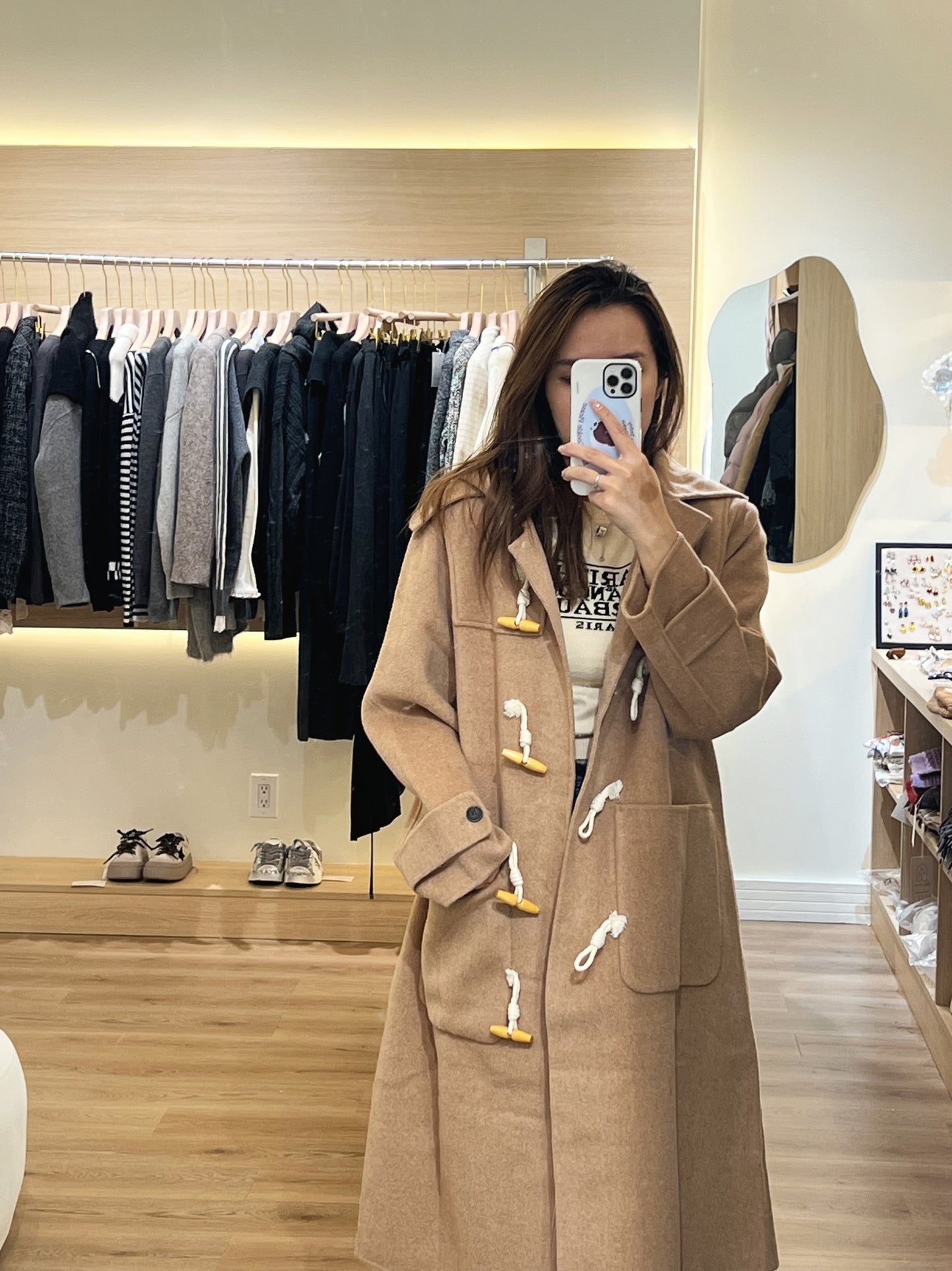 Kelly Designs Wool Horn Buckle Brown Coat (Instock)