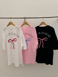 Korean APM Collection Ribbons Oversize Tshirt-3 Colors (Instock)