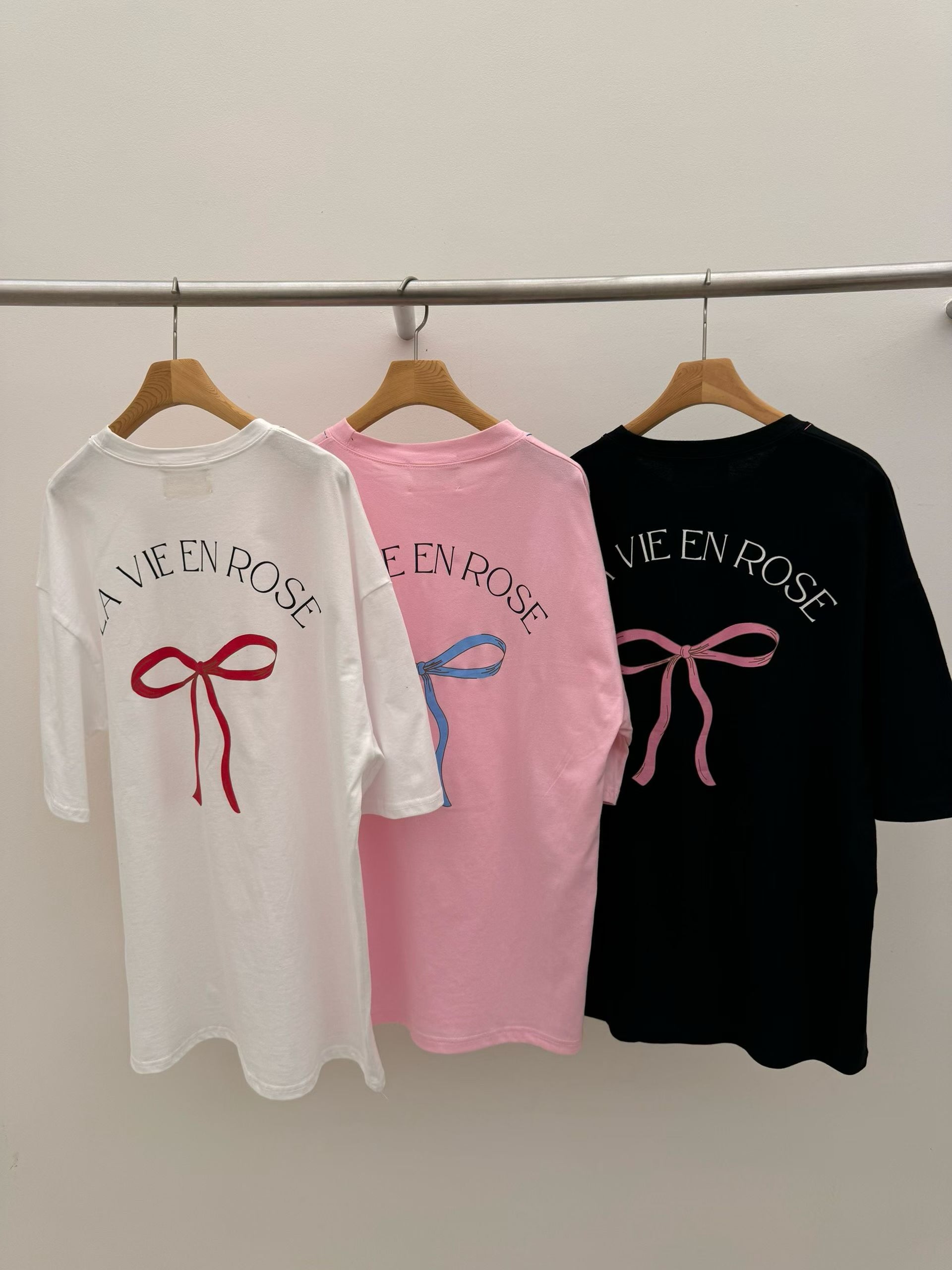 Korean APM Collection Ribbons Oversize Tshirt-3 Colors (Instock)