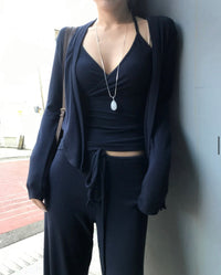 Korean Collection My Melody 3-Piece Cami, Cardigan & Pants Set (Instock)