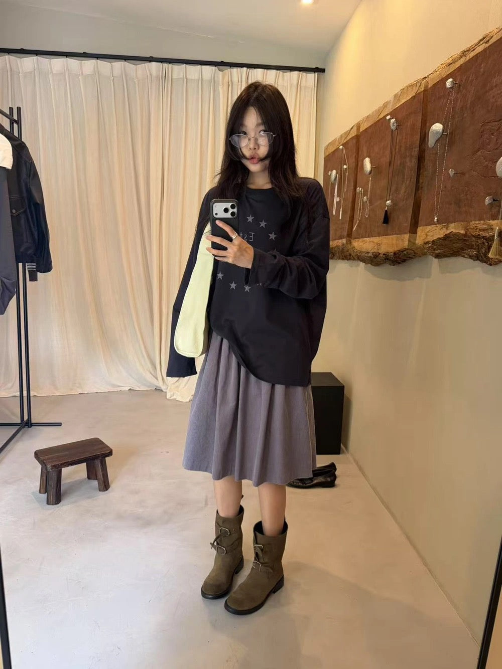 Kelly Designs Corduroy Semi-Elastic Midi Skirt (Instock)