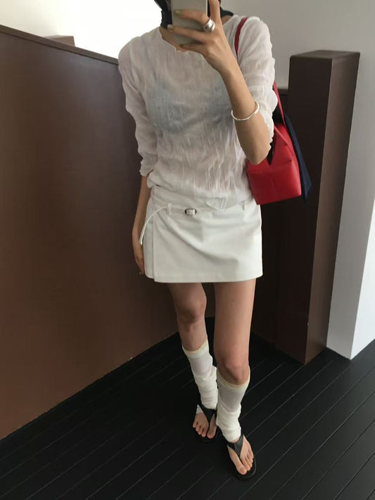 Korean APM Collection Wave Layer White Top (Instock)