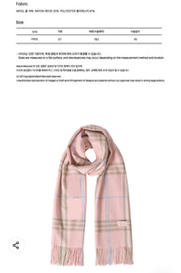 Mardi Mercredi Wool Check Muffler Scarf – Pink/Contain Mardi Gift Box (Instock)