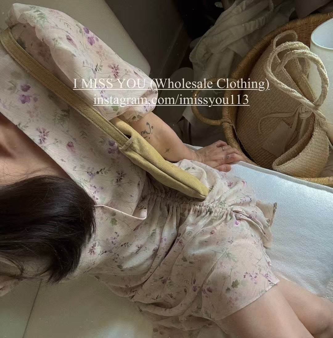 Korean APM Collection I Miss You Beige Mid Dress (Instock)