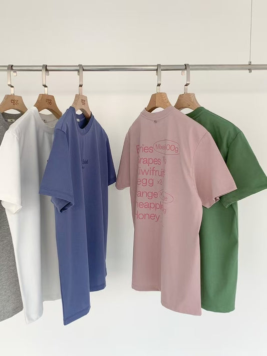 Korean APM Collection EGG Line Summer Letters Tshirt (Instock)