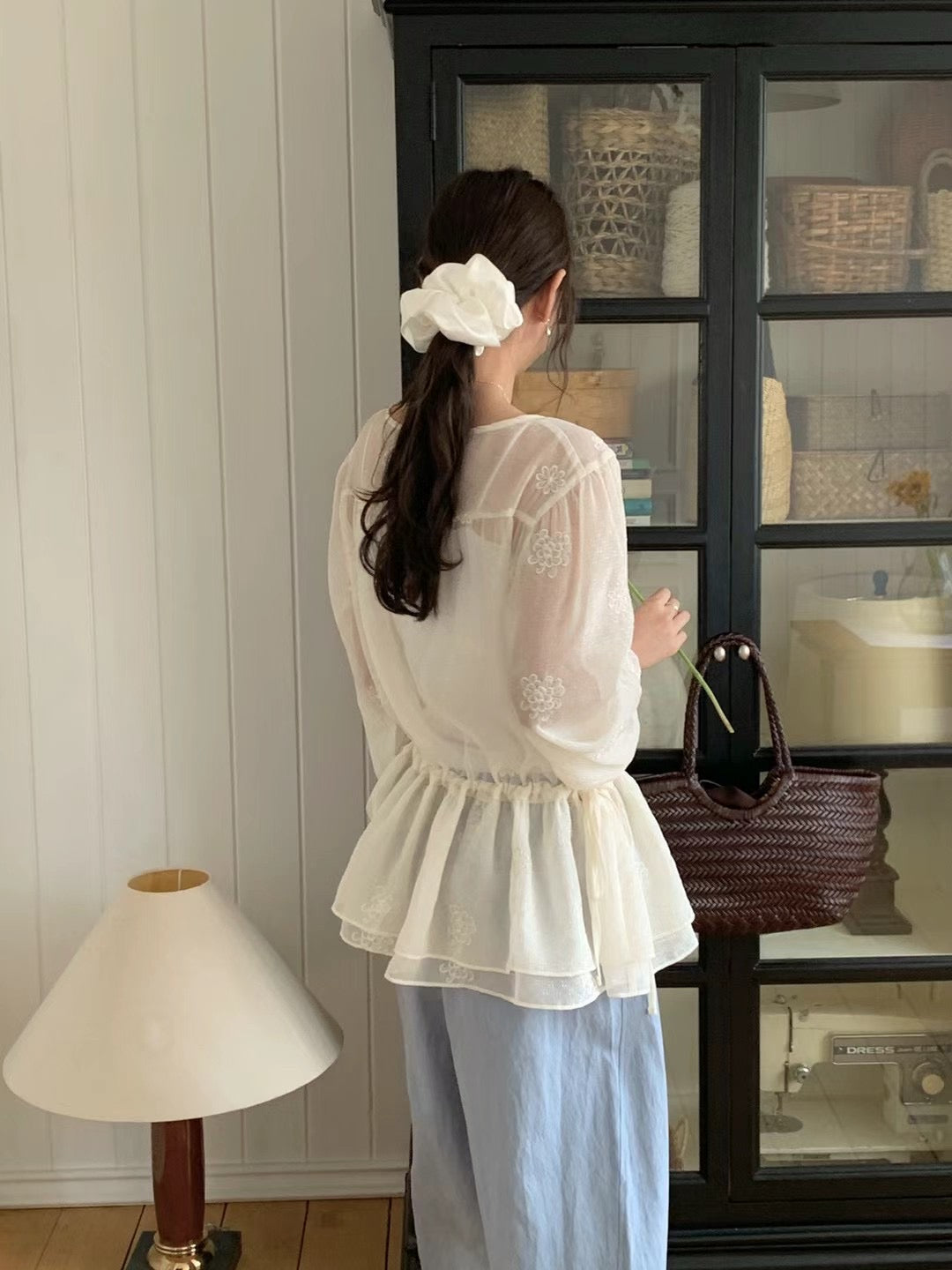 Korean APM Collection Beige Blouse (Instock)