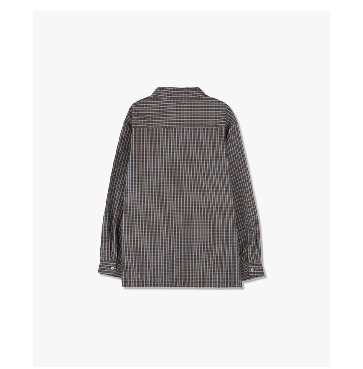 Korean Collection Mellow Check Shirt – Mocha Brown (Instock)