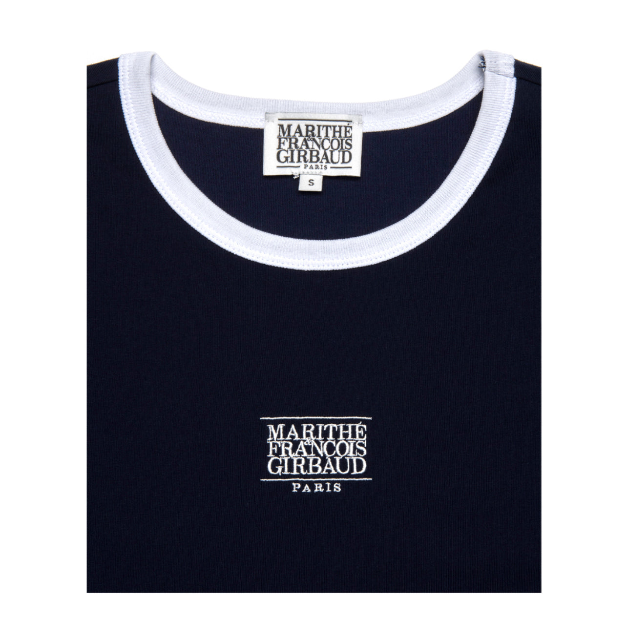 Marithe _W Classic Logo Ringer Tee Navy (Instock)