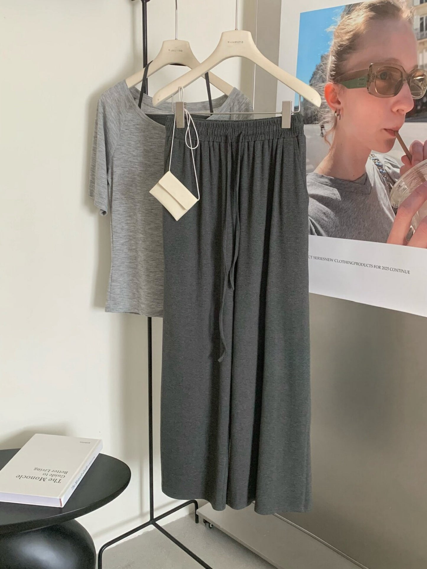 Kelly Designs 3pcs Grey Top&Grey Pants Set (Instock)