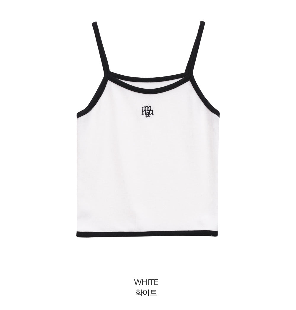 Korean Collection Muah Muah Contrast Trim Cami & Cardigan Set (Instock)