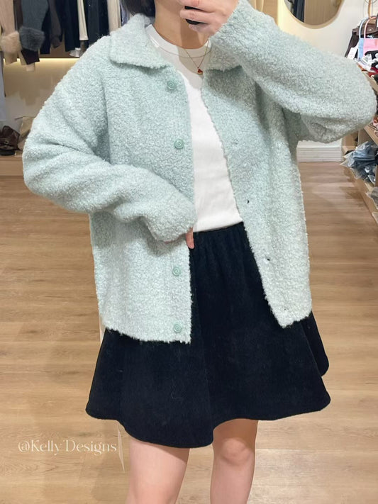 Kelly Designs Mint Wool Cardigan (Instock)