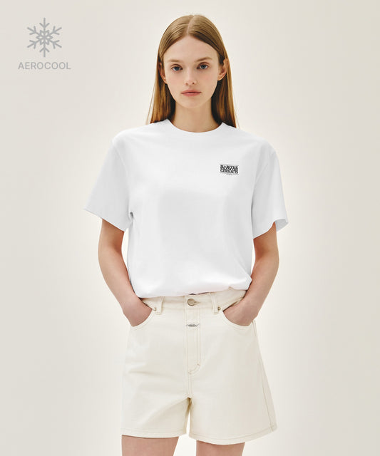 Marithe AEROCOOL SMALL CLASSIC LOGO TEE White (Instock)