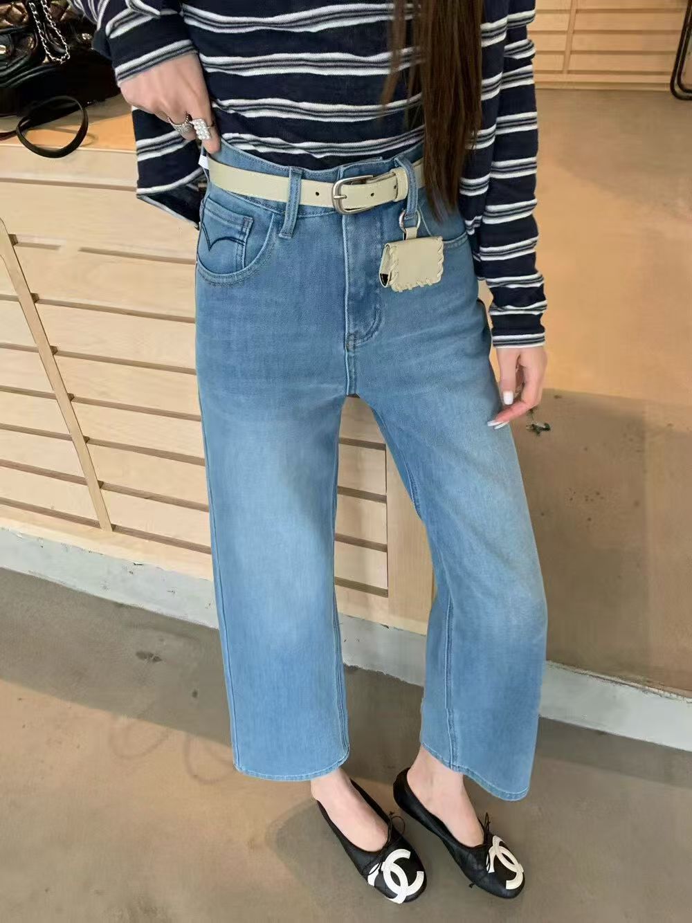 Kelly Designs Four Season Blue Jeans With Belt(Instock)