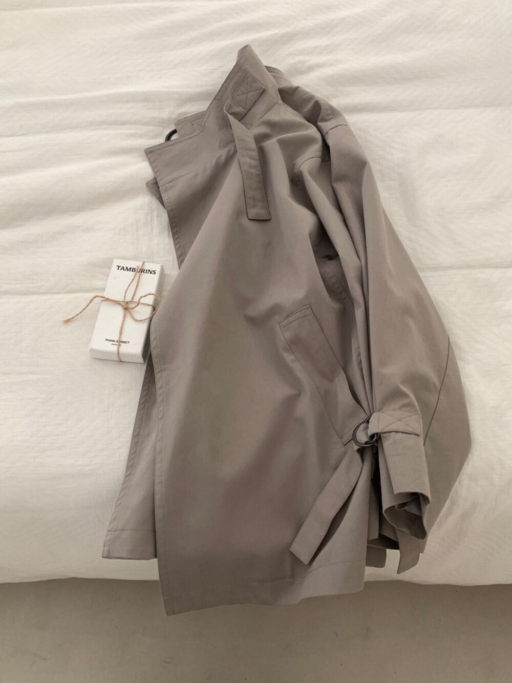 Kelly Designs Chic D-Ring Belted Short Trench (Instock)