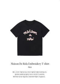 MAISON DE ROLA EMBROIDERY T-SHIRT BLACK (Preorder )