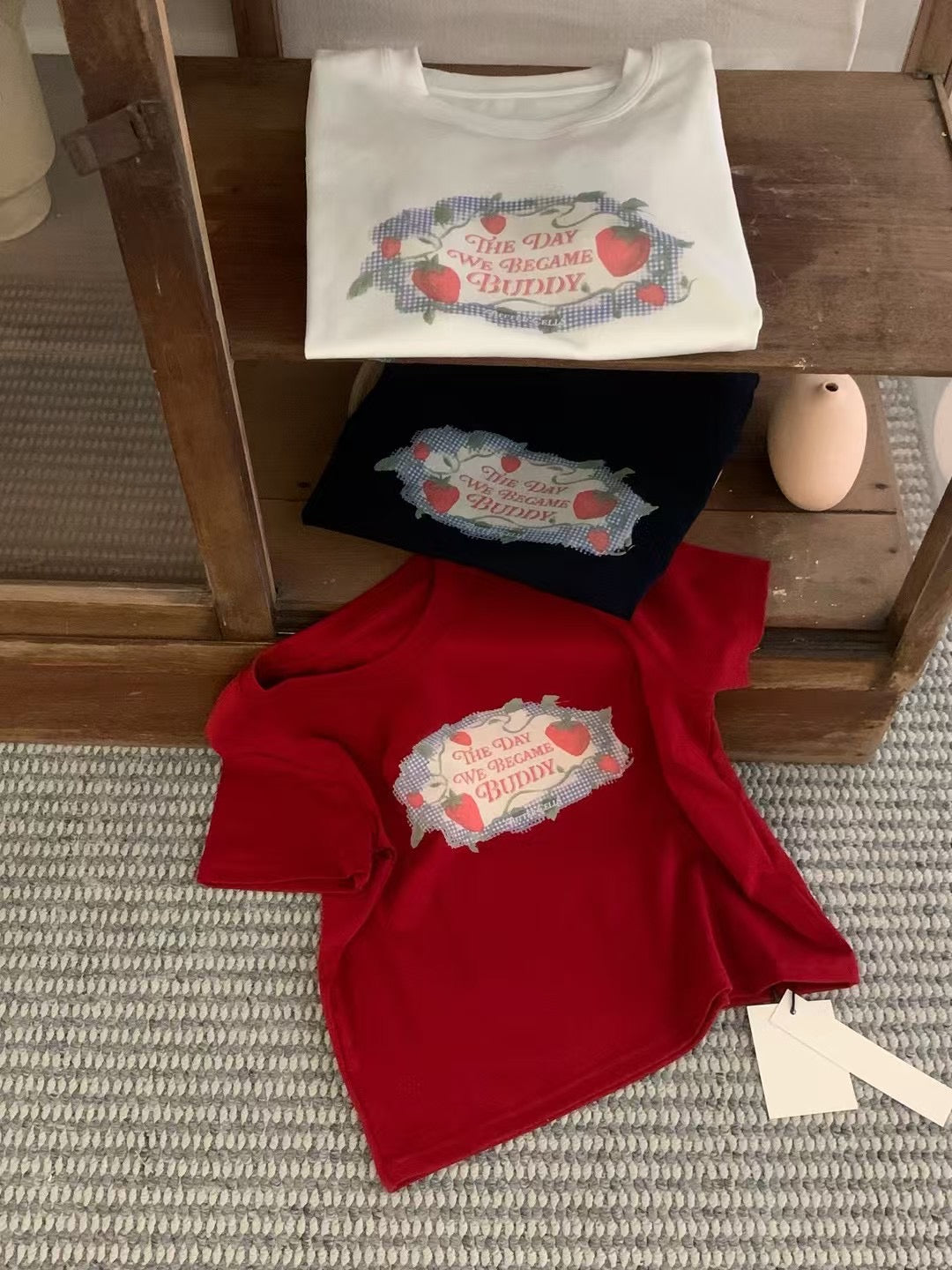 Kelly Designs Strawberry Tshirt- 3 Colors (Instock)