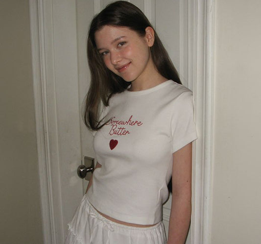 Korean Brand Boucle Heart Logo Top (Instock)