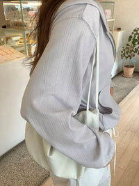 Korean Lightweight Hoodie Zip-Up - Lavender Gray (Instock)