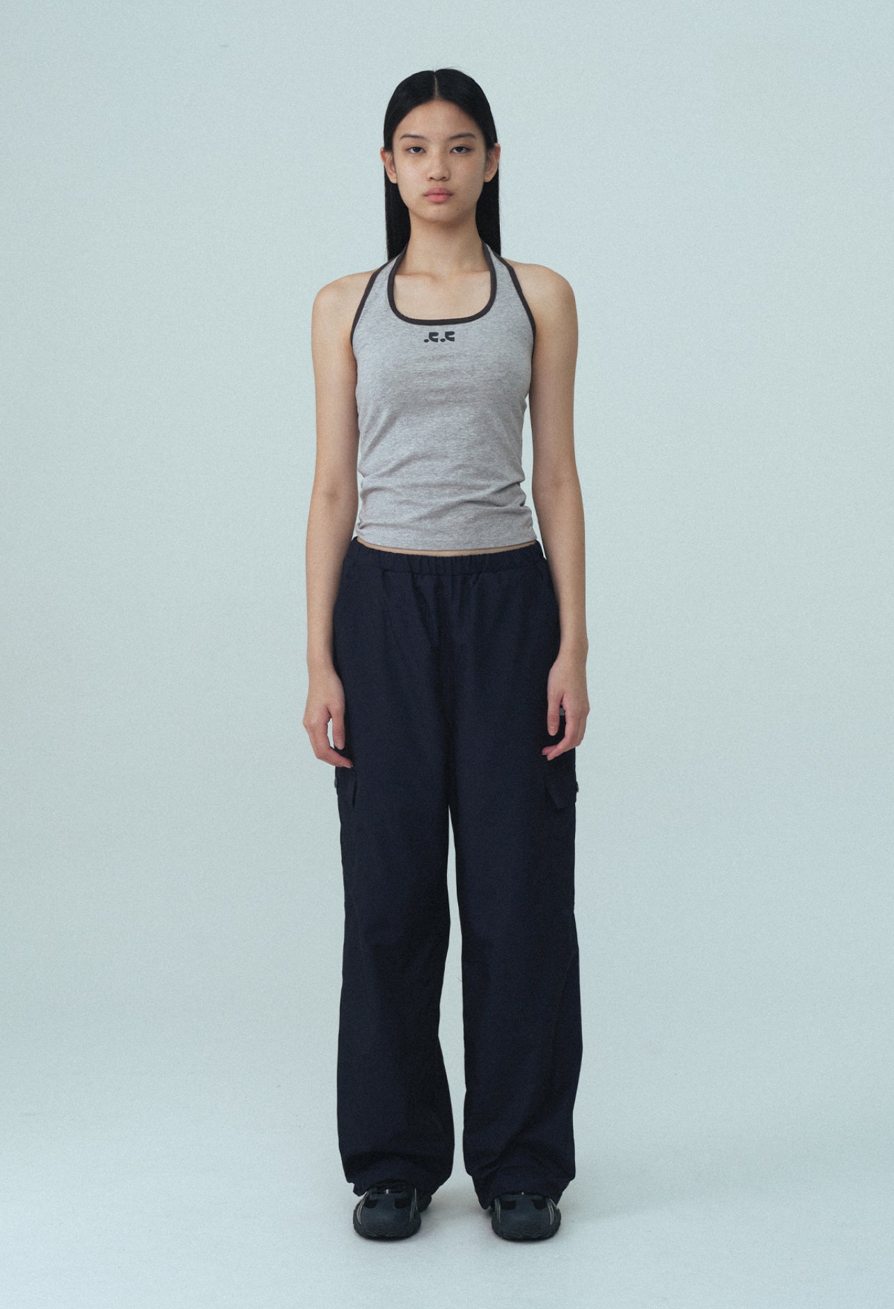 Rest & Recreation HALTER NECK SLEEVELESS - GREY (Instock)
