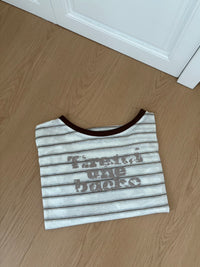 Kelly Designs Sun Cover Long Sleeves Stripe Brown Top (Instock)