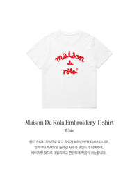 MAISON DE ROLA EMBROIDERY T-SHIRT WHITE (Preorder)