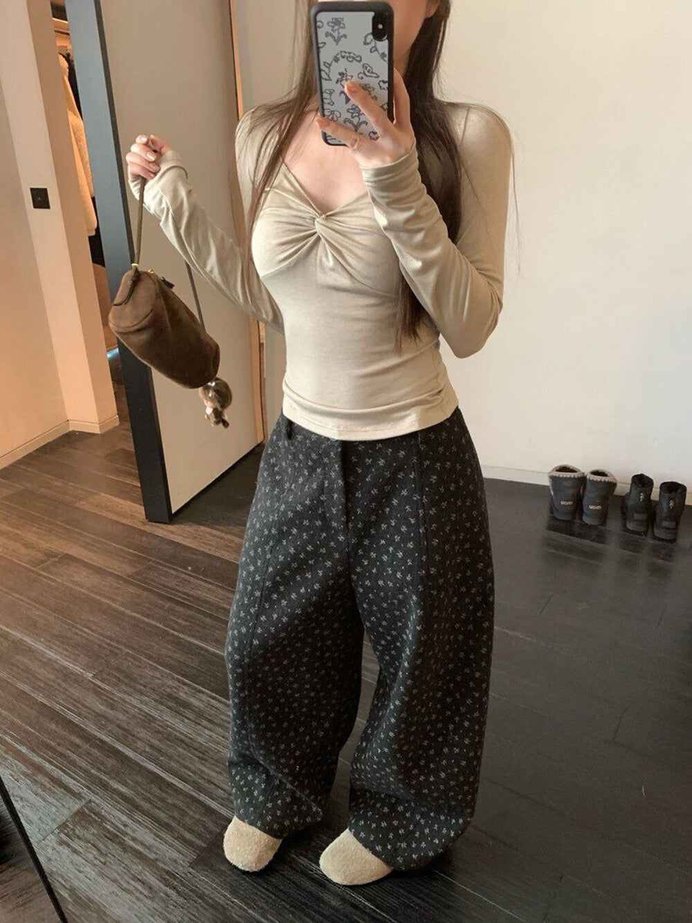 Kelly Designs Twist-Front V-Neck Slim Fit Base Top – Soft & Flattering (Instock)